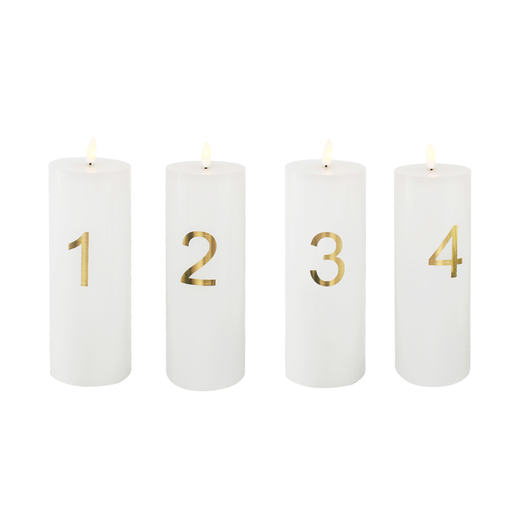 Velas LED personalizables