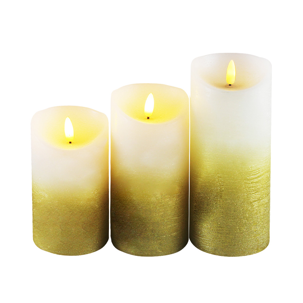 Vela de marfil de control remoto amarillo