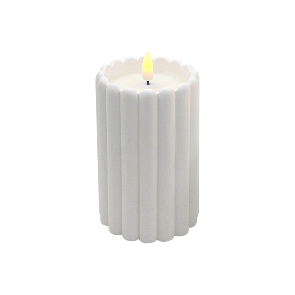 Vela de LED 3D de cemento columnar clásico